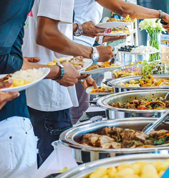Chefs working together in a professional kitchen